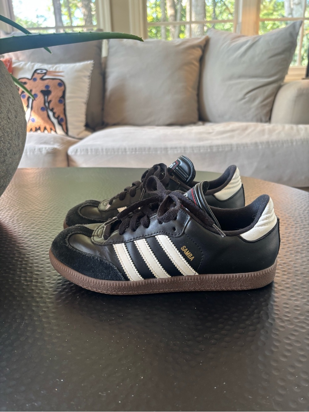 adidas Samba Sneakers - Black with White Stripes